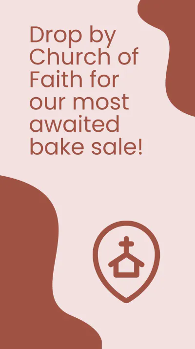 Free Church Bake Sale Instagram Story Template to Edit Online