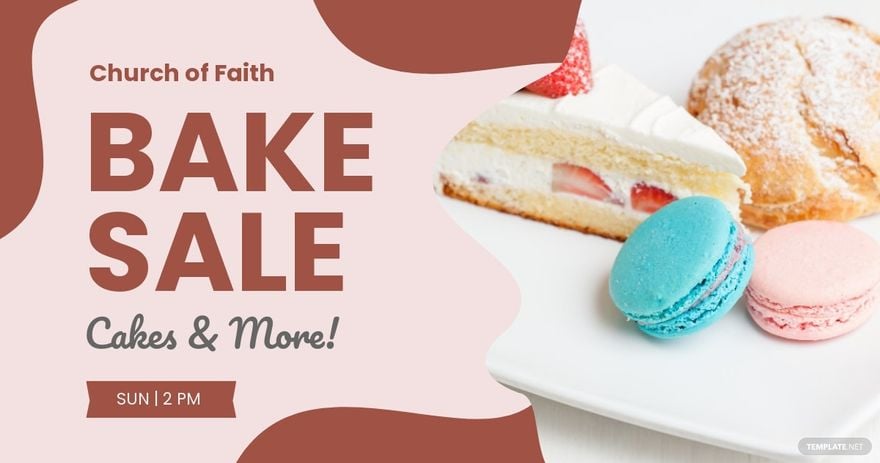 Free Church Bake Sale Facebook Post Template