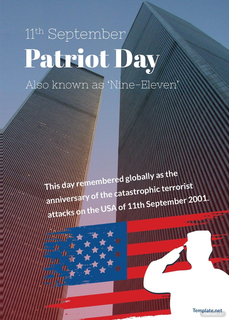 Patriot Day Greeting Card Template
