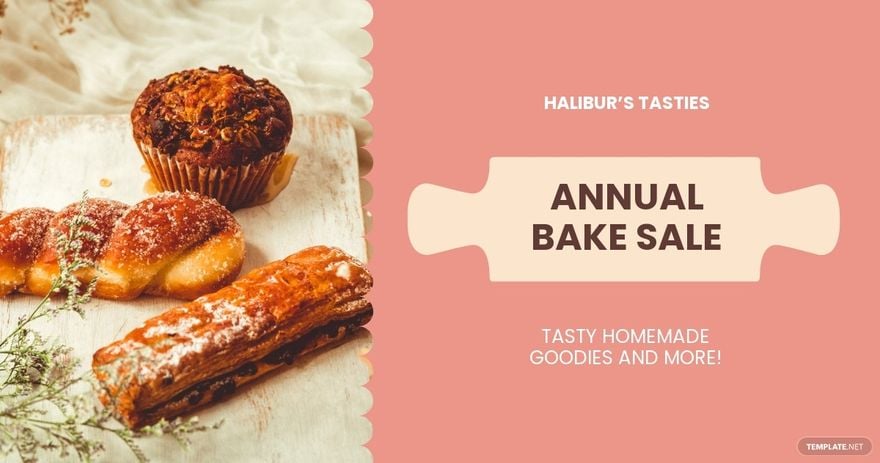 Free Bake Sale Promotion Facebook Post Template