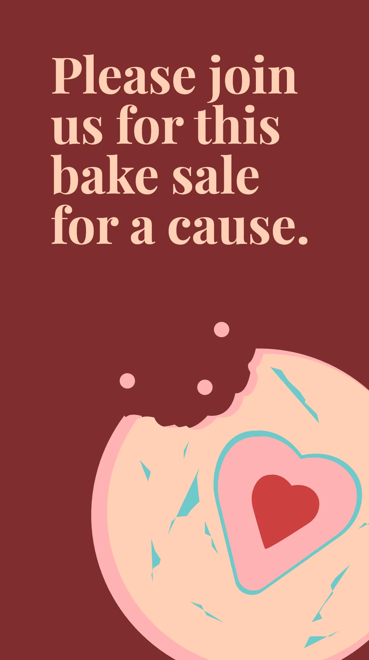 Free Bake Sale Fundraising Instagram Story Template to Edit Online