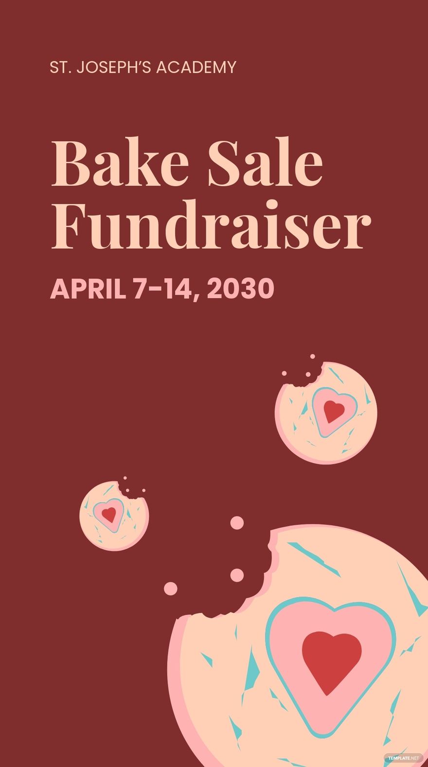 Bake Sale Fundraising Whatsapp Post Template