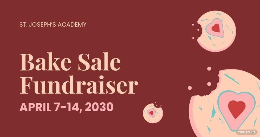 Free Bake Sale Fundraising Facebook Post Template