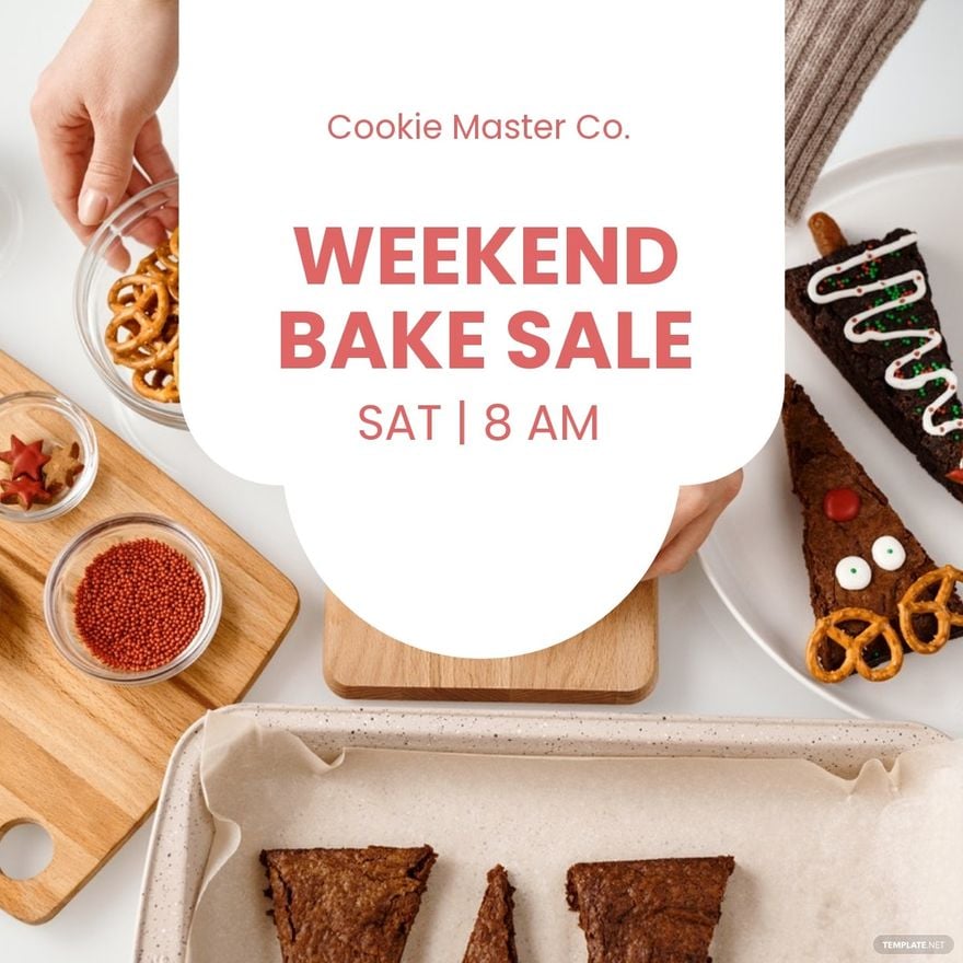 Free Weekend Bake Sale Linkedin Post Template