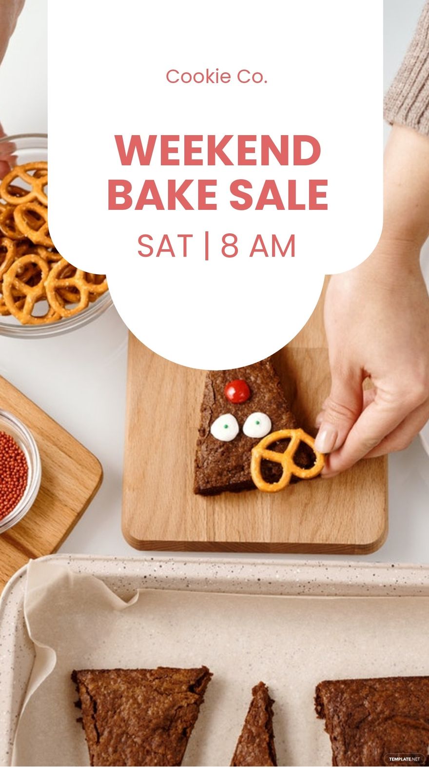 Free Weekend Bake Sale Whatsapp Post Template