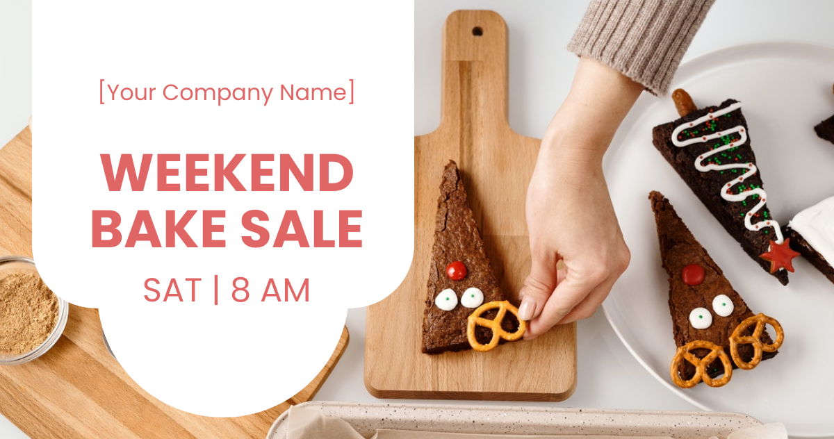 Weekend Bake Sale Facebook Post