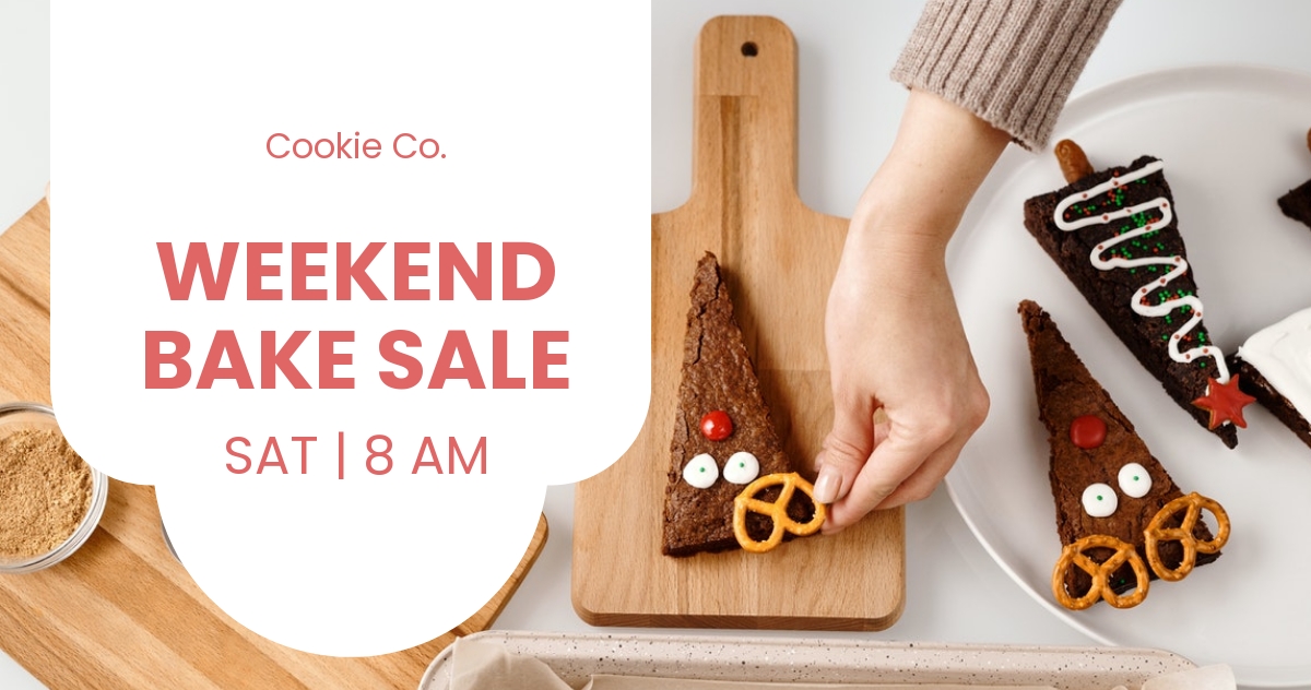 Free Weekend Bake Sale Facebook Post Template