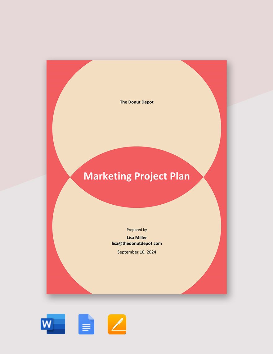 Sample Marketing Project Plan Template in Word, Google Docs, PDF, Apple Pages