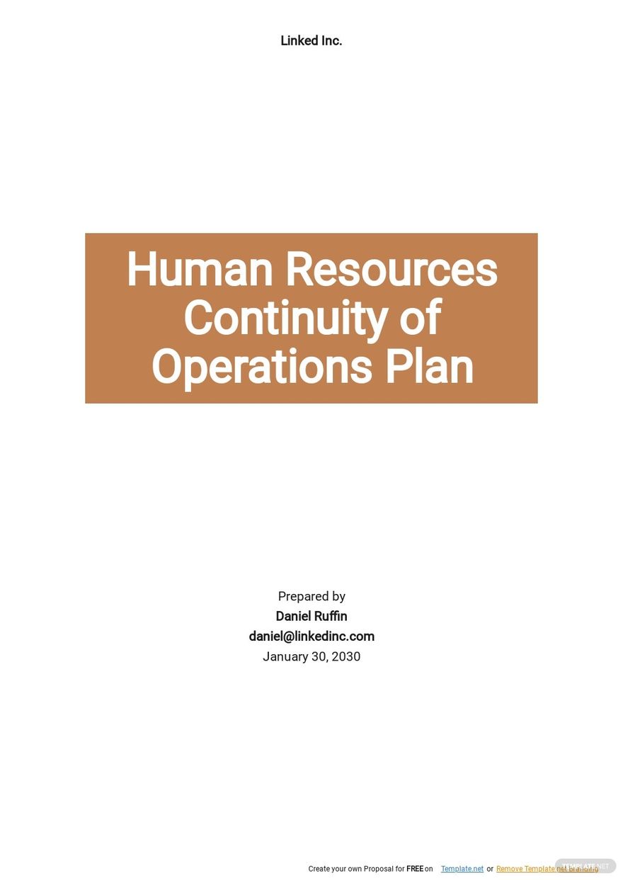 Human Resources Continuity of Operations Plan Template.jpe