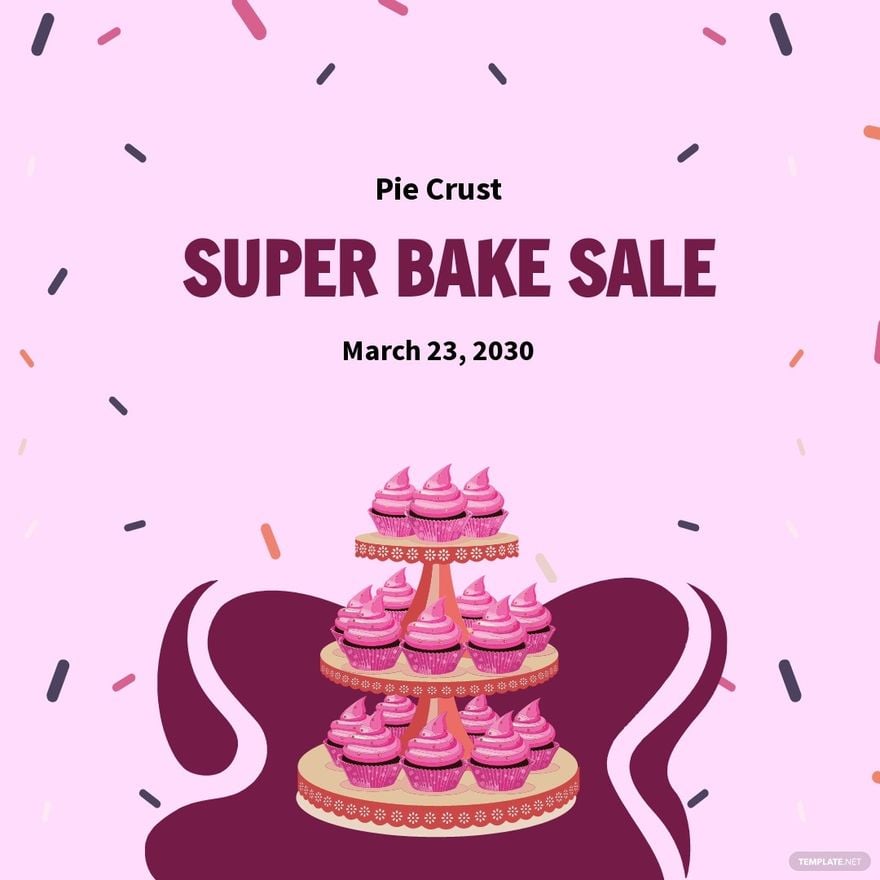 Free Modern Bake Sale Instagram Post Template