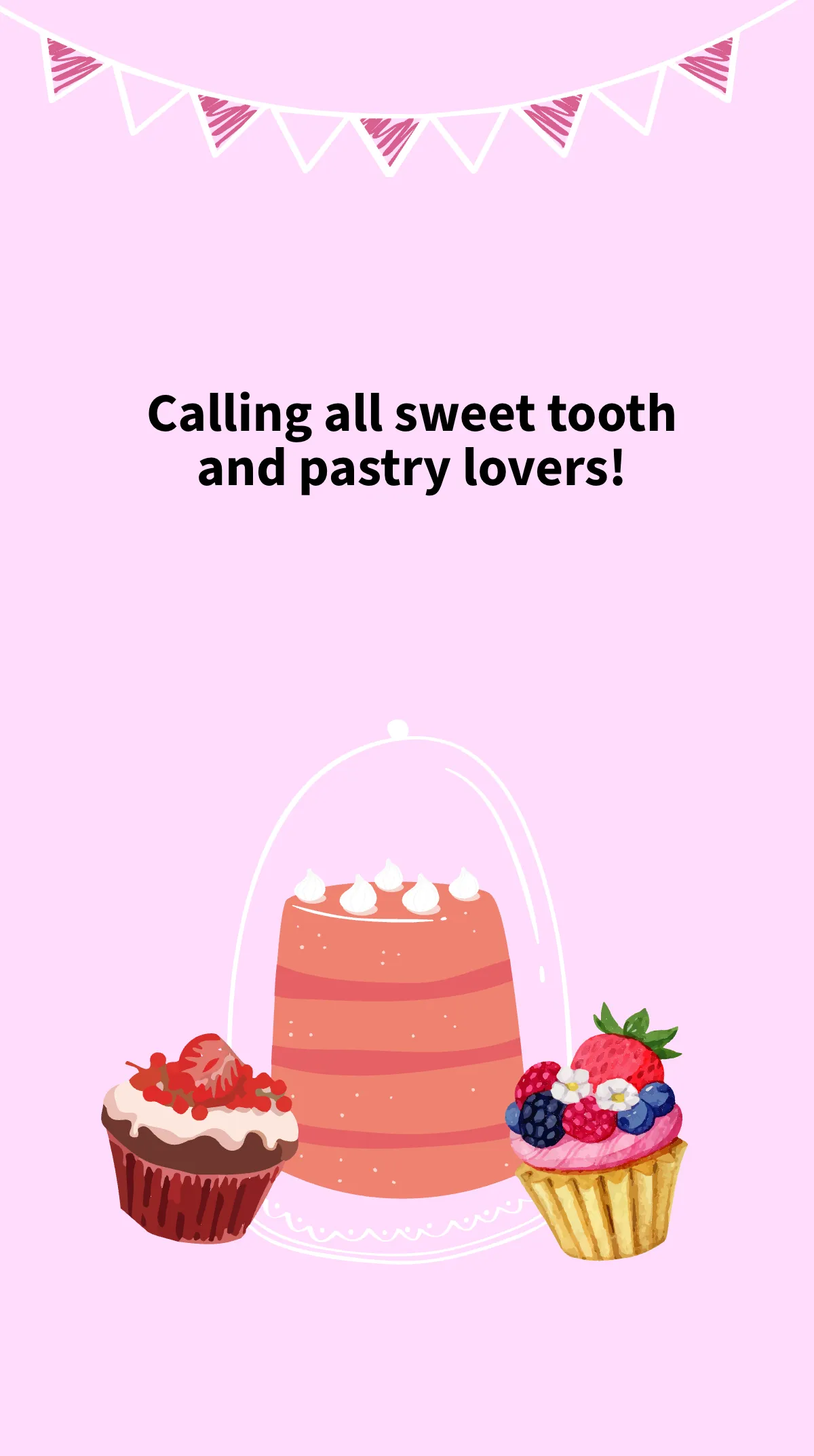 Free Modern Bake Sale Instagram story Template to Edit Online