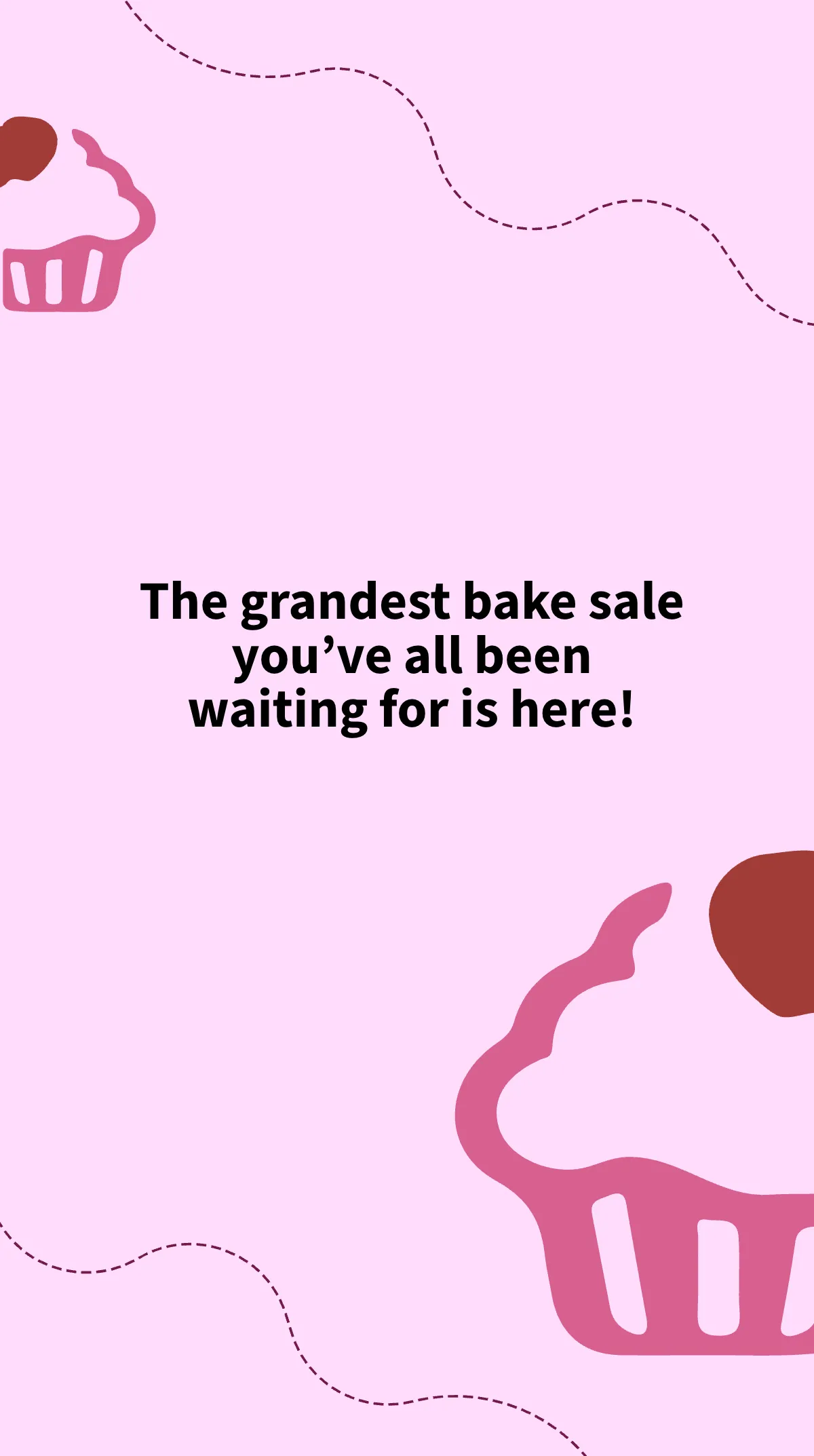 Free Modern Bake Sale Instagram story Template to Edit Online