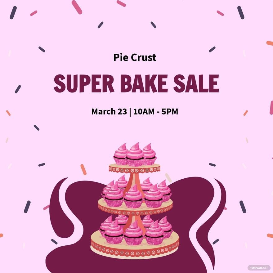 Free Modern Bake Sale Linkedin Post Template