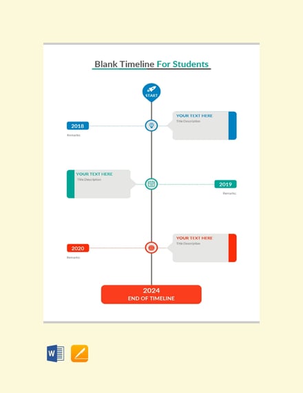 free blank timeline template for students 440x570 1