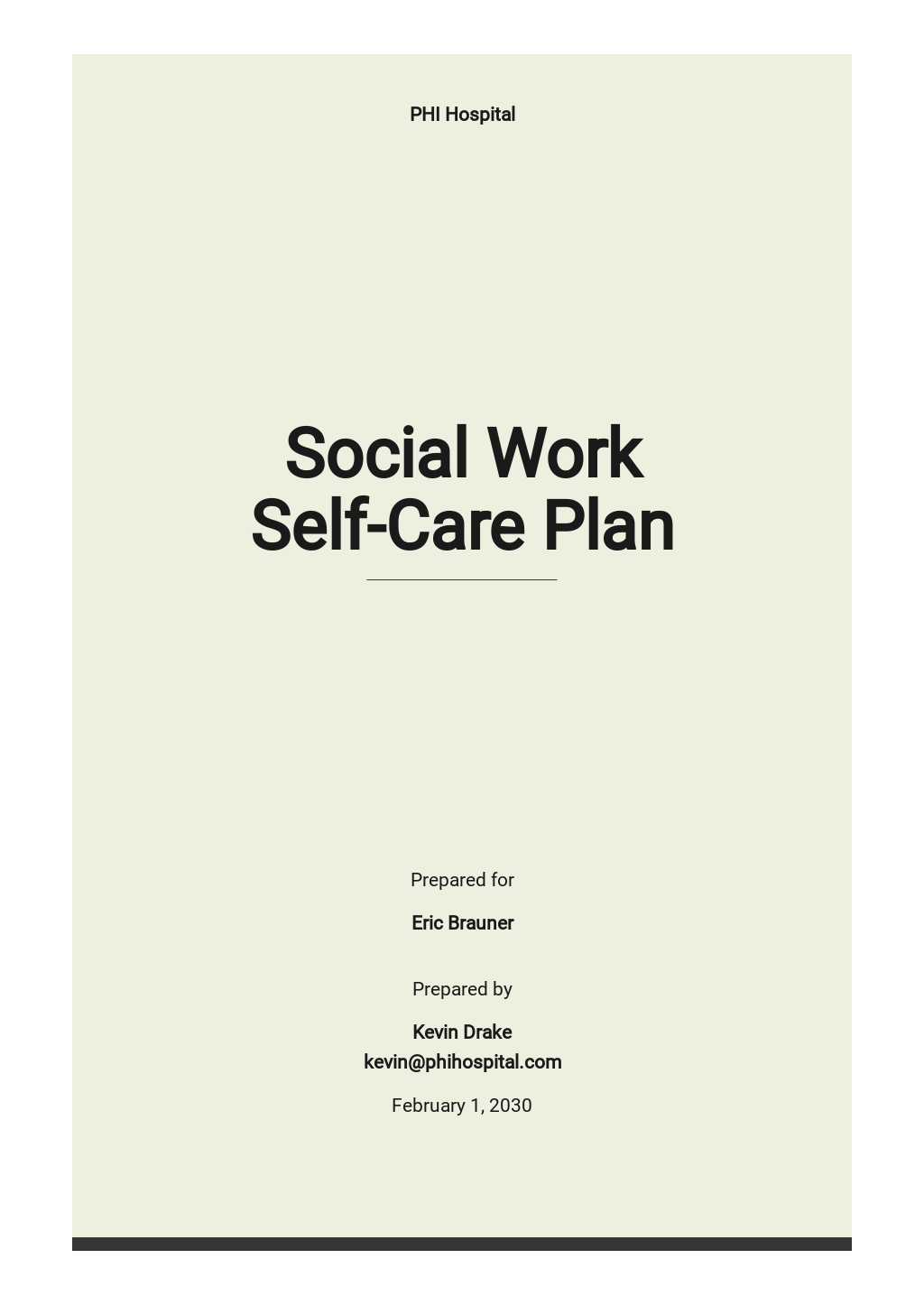 Free Social Work Self Care Plan Template Google Docs Word Apple 