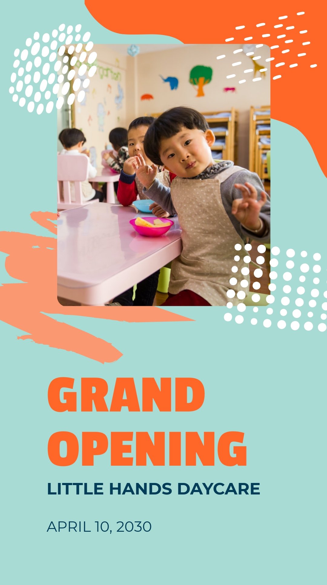 Day Care Opening Whatsapp Post Template