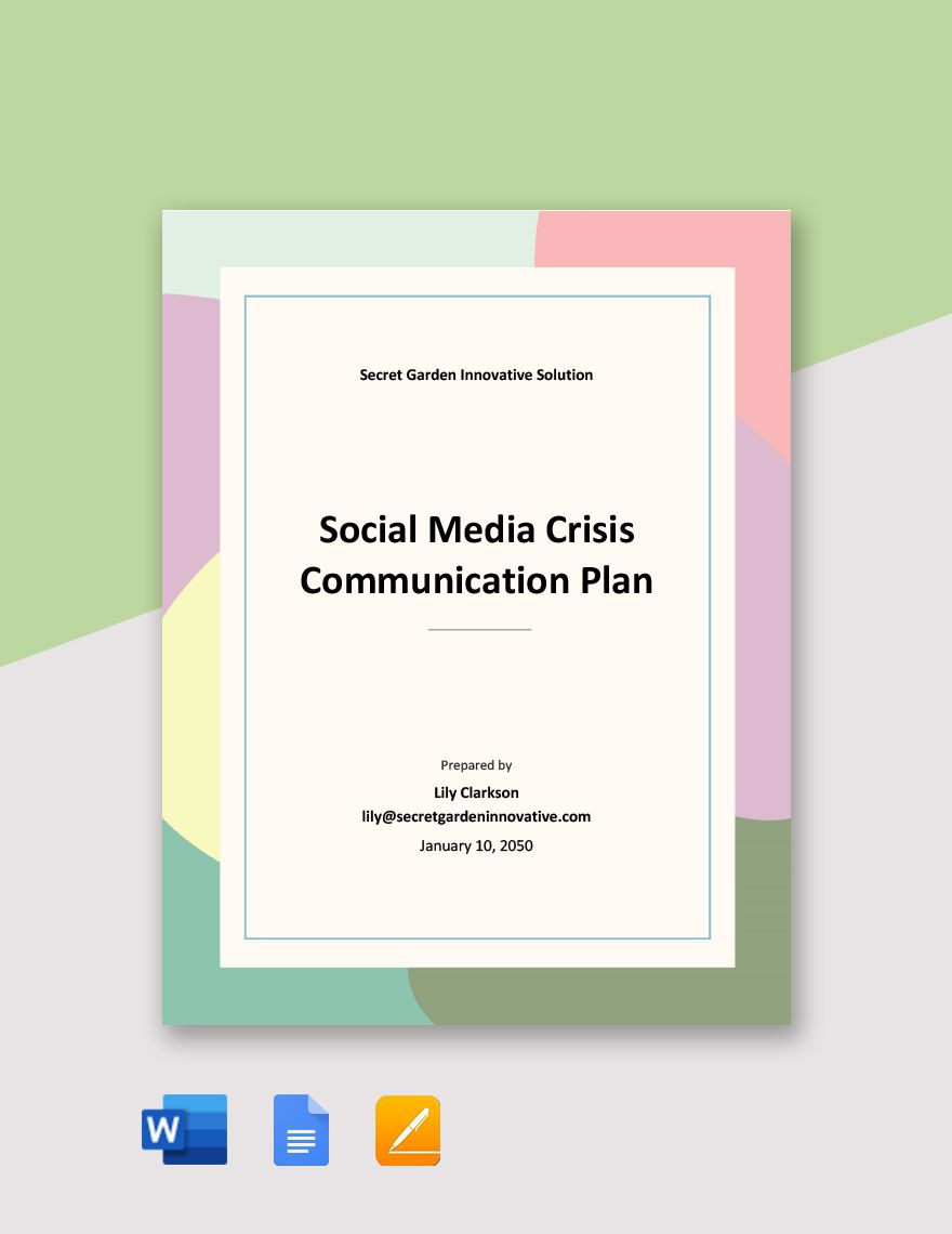 social media crisis communication plan template kcopg