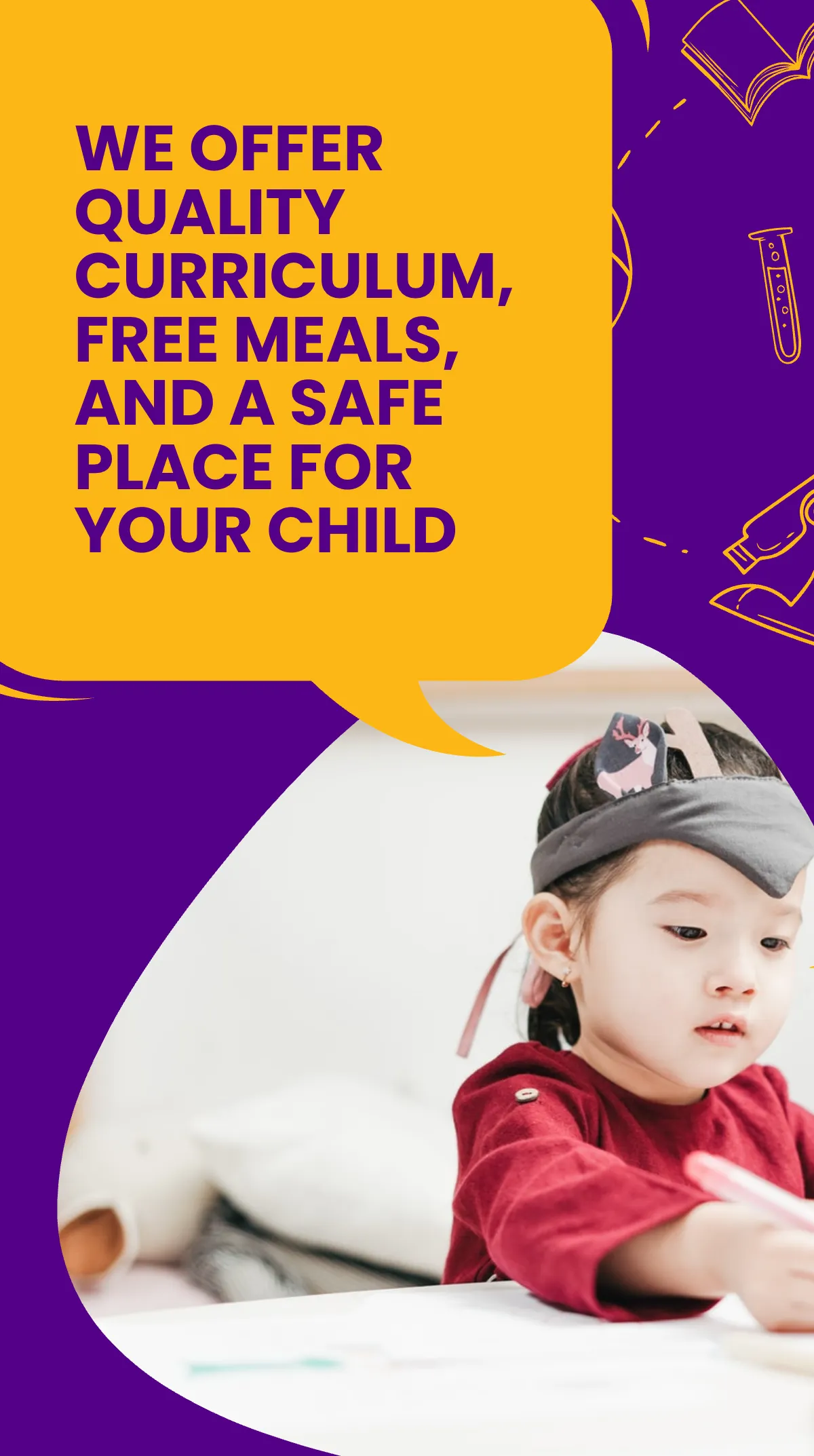 Free Daycare Admissions Open Instagram Story Template to Edit Online