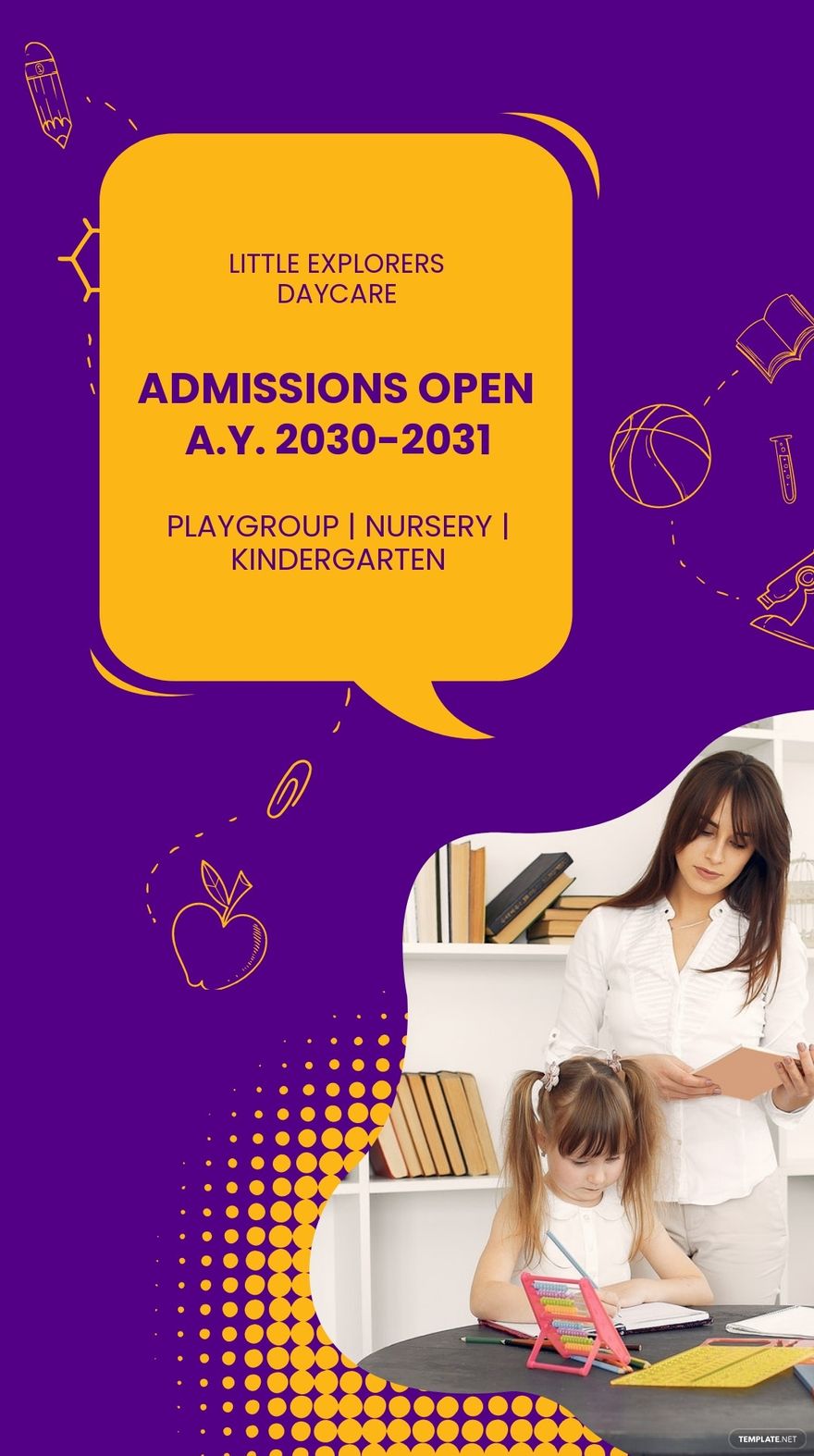 Daycare Admissions Open Instagram Story