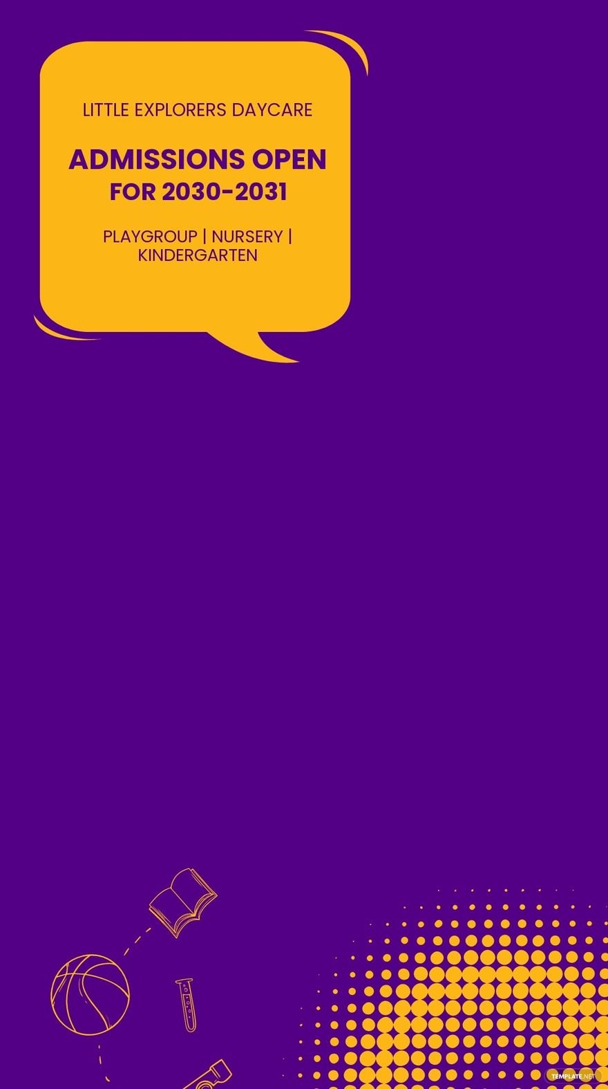Free Daycare Admissions Open Snapchat Geofilter Template