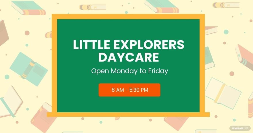Daycare Open Day Facebook Post Template
