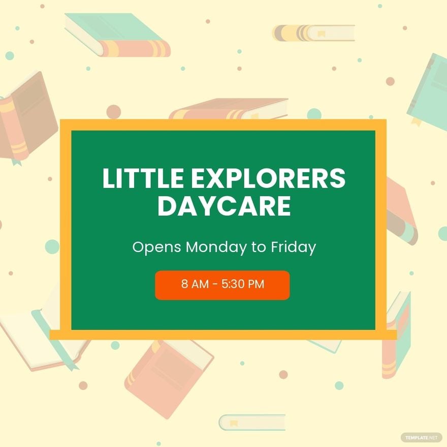 Daycare Open Day Instagram Post Template