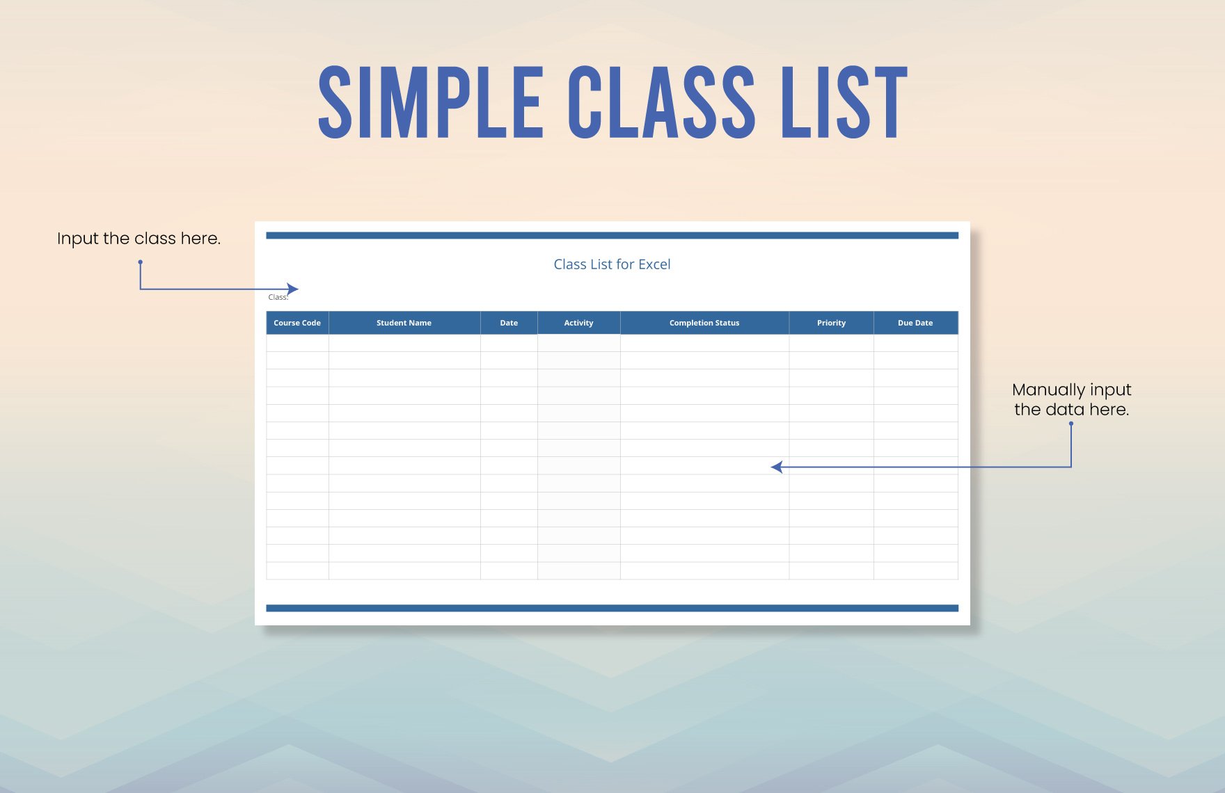 Simple Class List Template