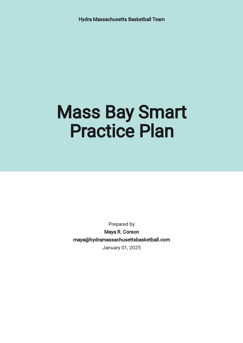 Free Mass Bay Smart Practice Plan Template