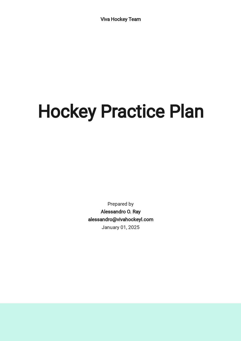 Hockey Practice Plan Template Template net