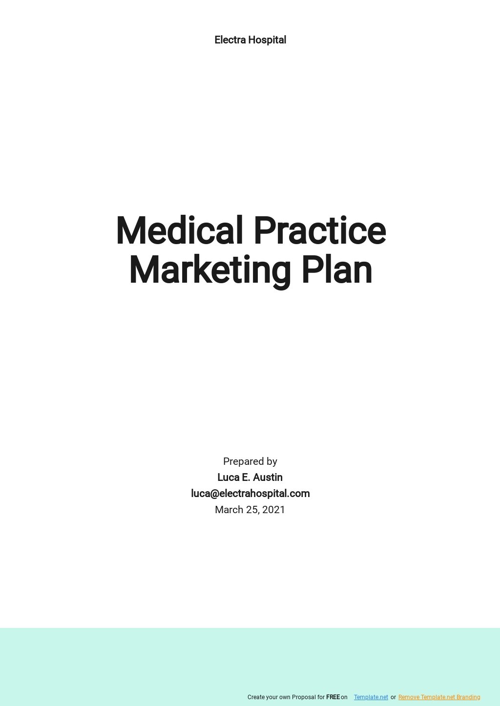 business plan template for medical supplies
