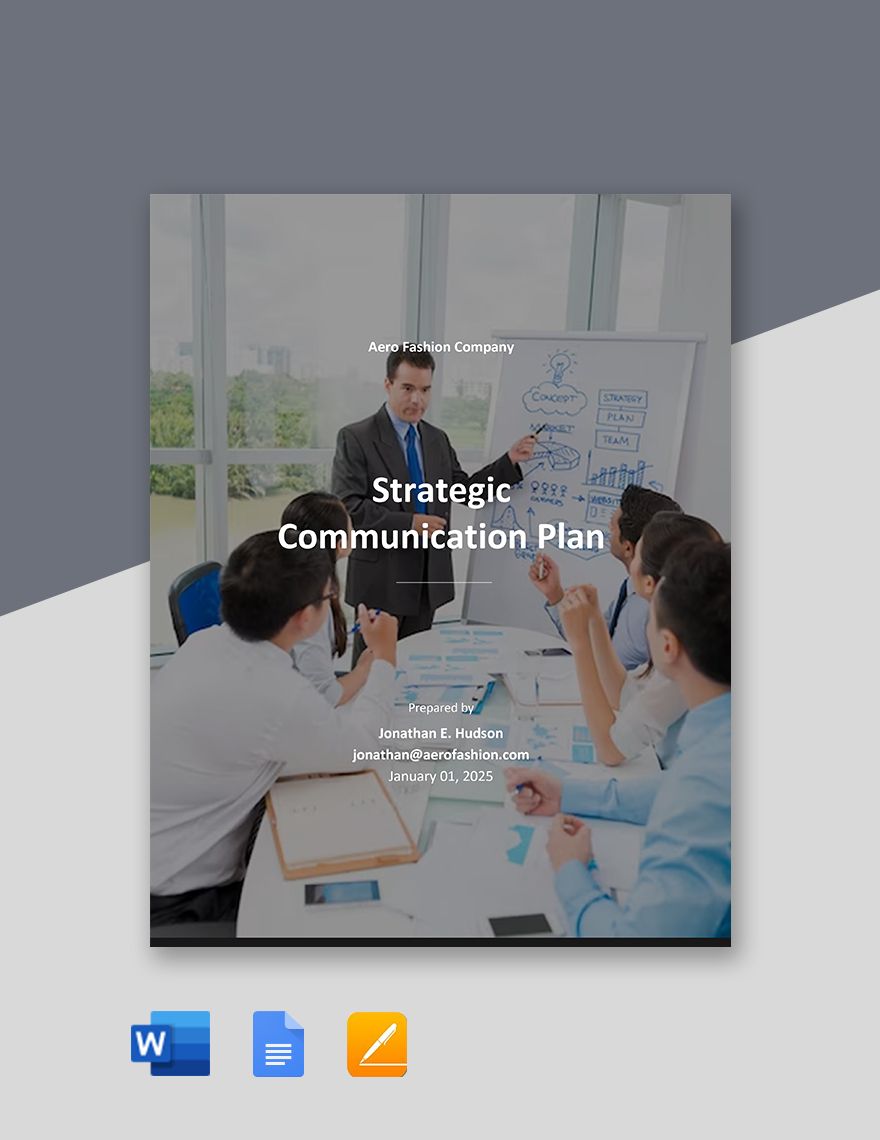 Sample Strategic Communication Plan Template