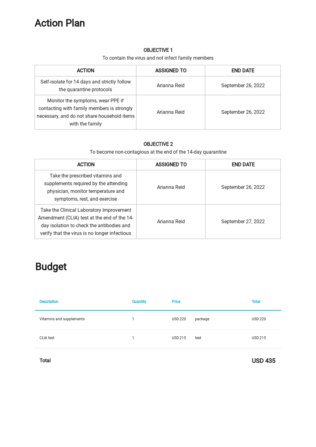 Emergency Self Care Plan Template in Google Docs, Word, Apple Pages ...