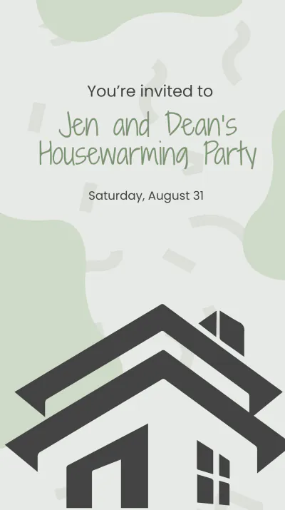Free House Warming Invitation Instagram Story Template to Edit Online