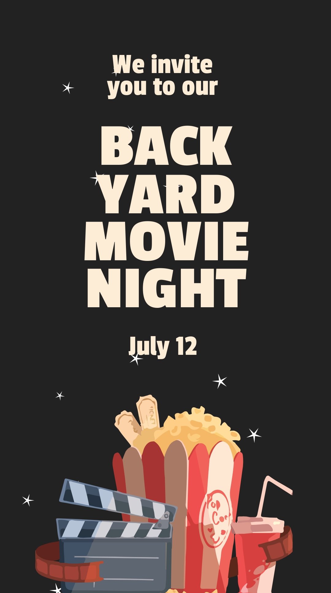 Movie Night Invitation Instagram Story