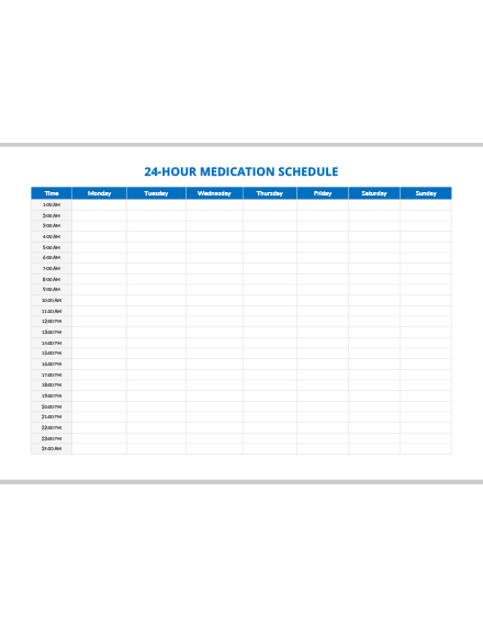 Free 24 Hour Time Schedule Template: Download 128  Schedules in Word