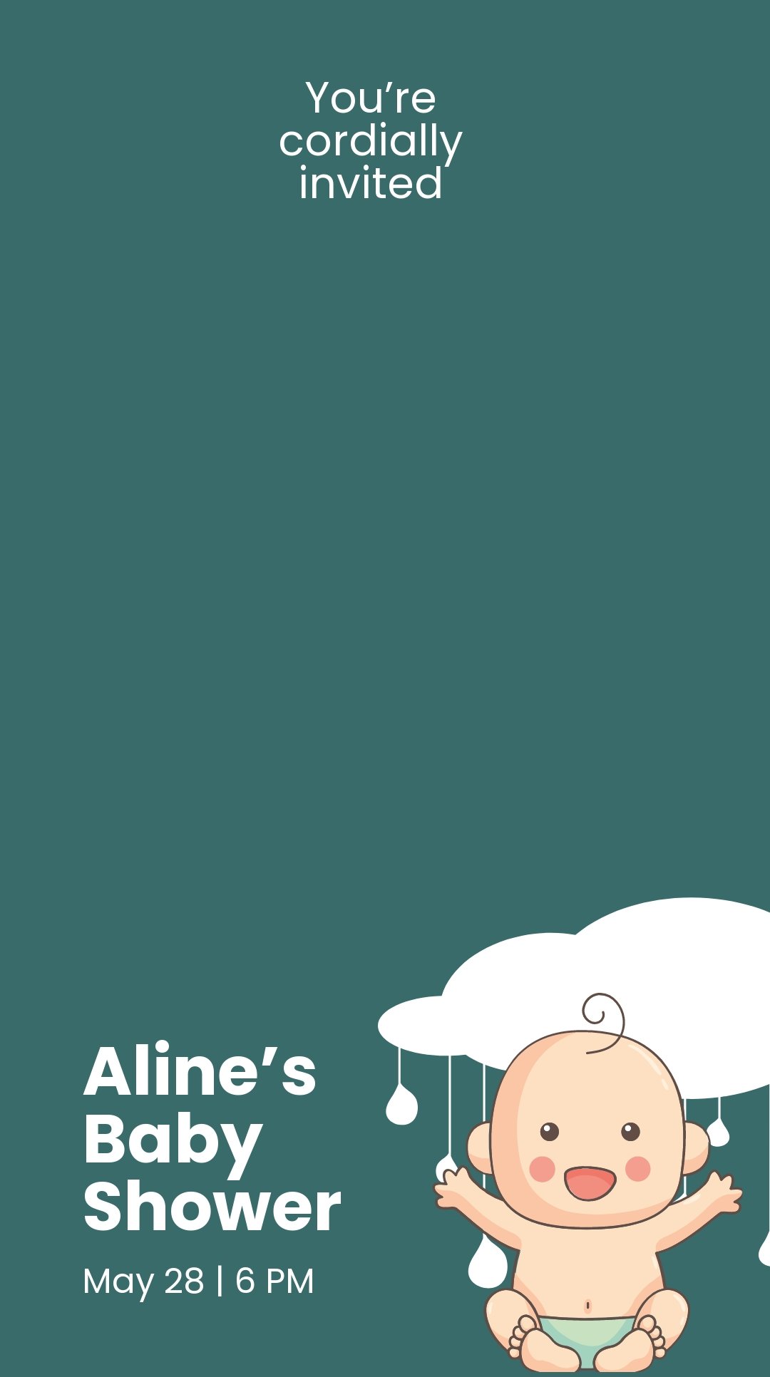 Baby Shower Invitation Snapchat Geofilter Template