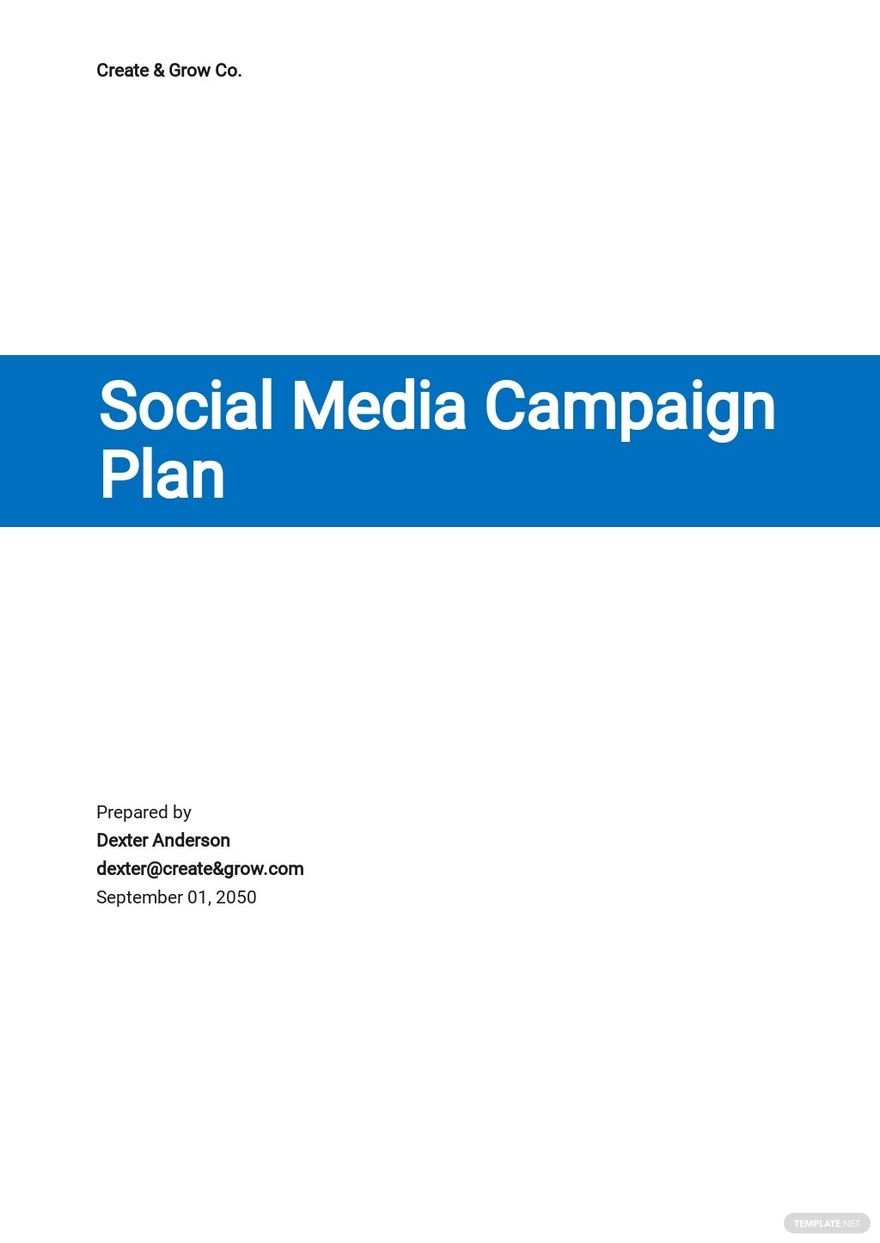 Social Media Campaign Plan Template