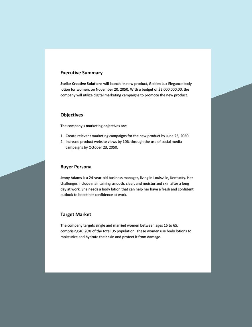 Free Sample Digital Marketing Campaign Plan Template - Google Docs ...