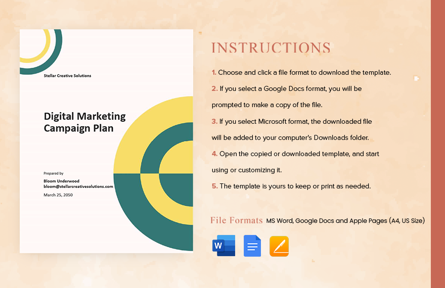 Sample Digital Marketing Campaign Plan Template