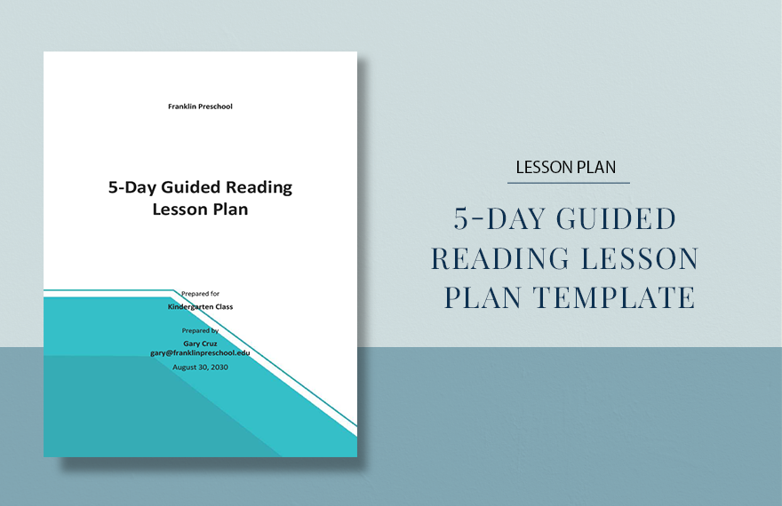 5-Day Guided Reading Lesson Plan Template
