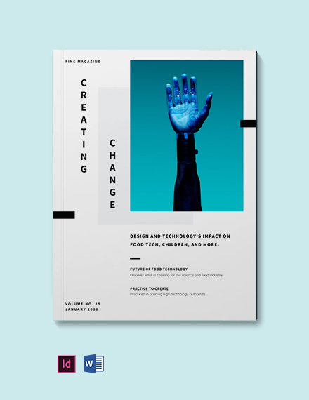 Design and Tech Magazine Template - Illustrator, InDesign, PSD ...