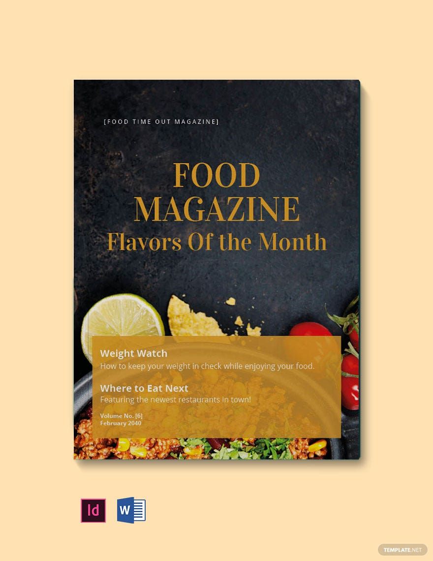Food Magazine Layout Template