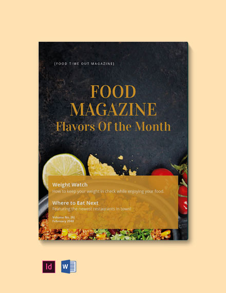 Food Magazine Layout Template