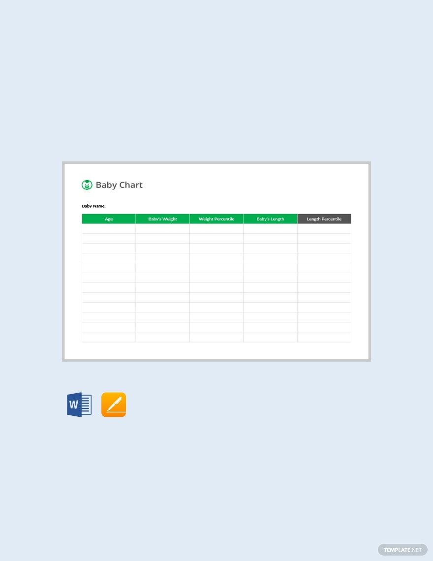 8+ Baby Chart Templates   Free Sample, Example Format Download