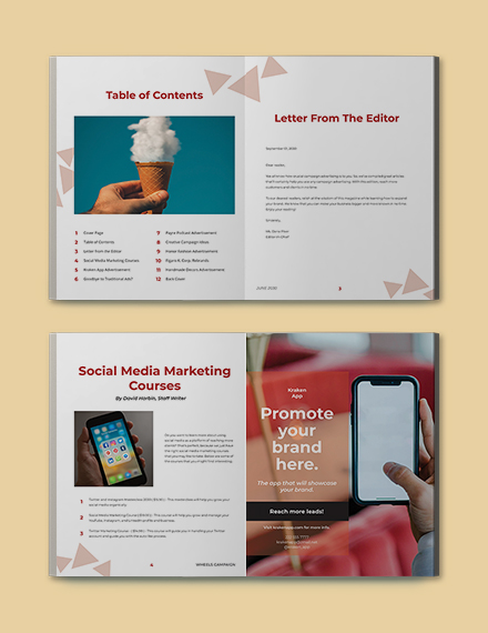 Campaign Advertising Magazine Template Format