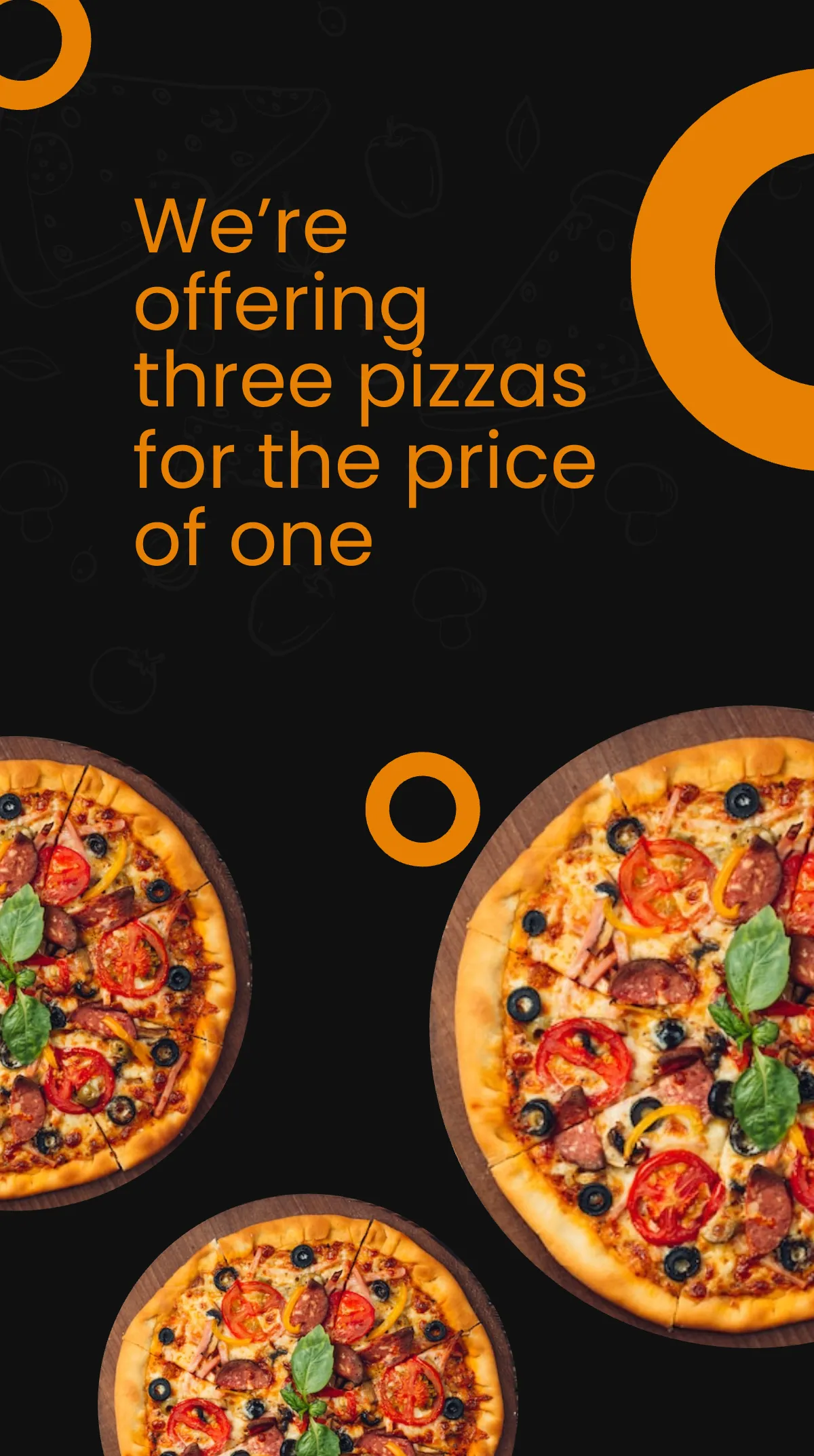 Free Pizza Offer Instagram Story Template to Edit Online