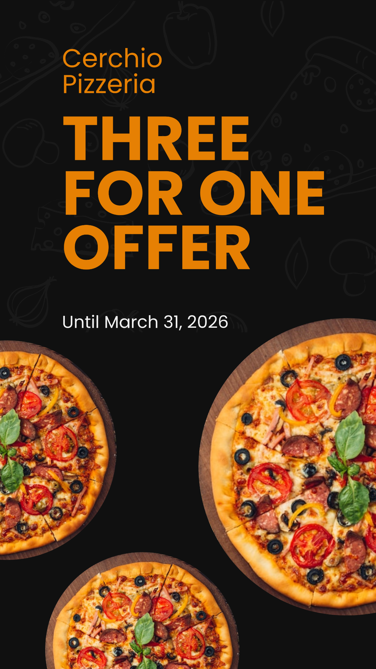 Free Pizza Offer Whatsapp Post Template to Edit Online