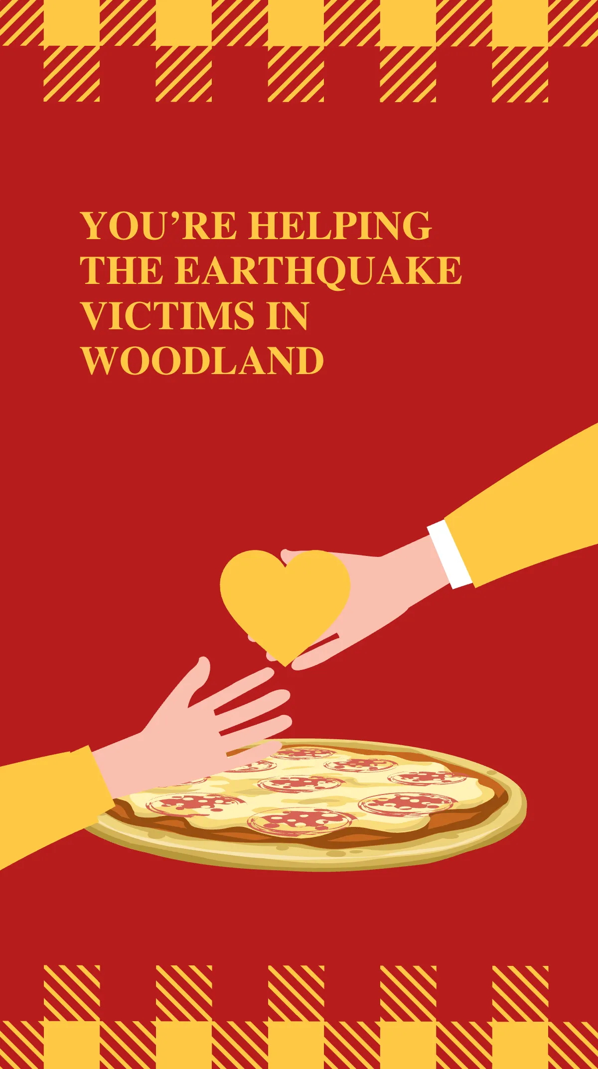 Free Pizza Fundraiser Instagram Story Template to Edit Online