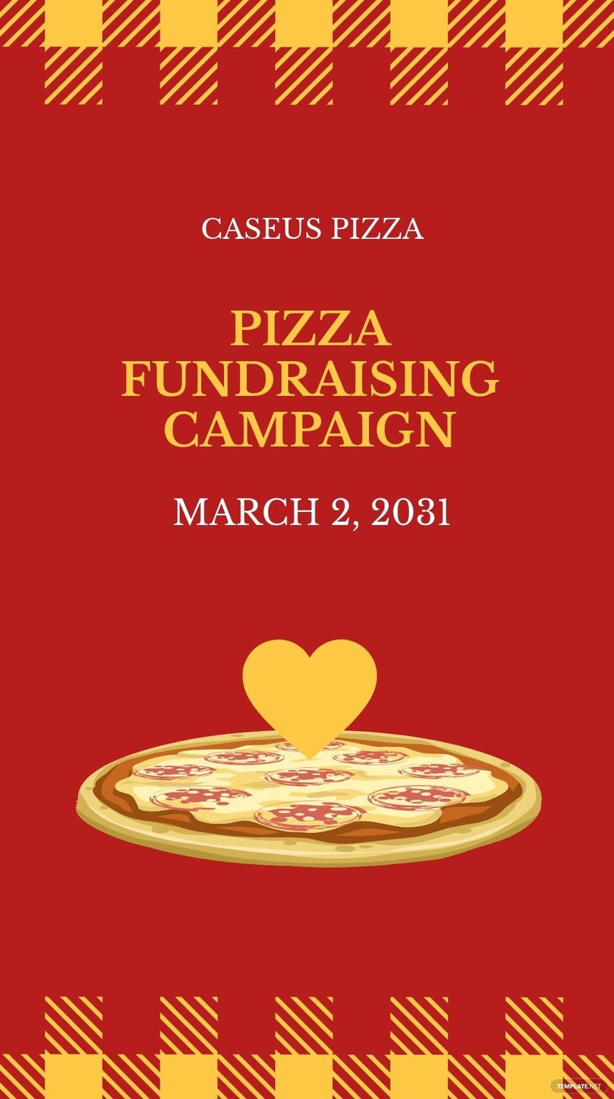 Free Pizza Fundraiser Instagram Story Template