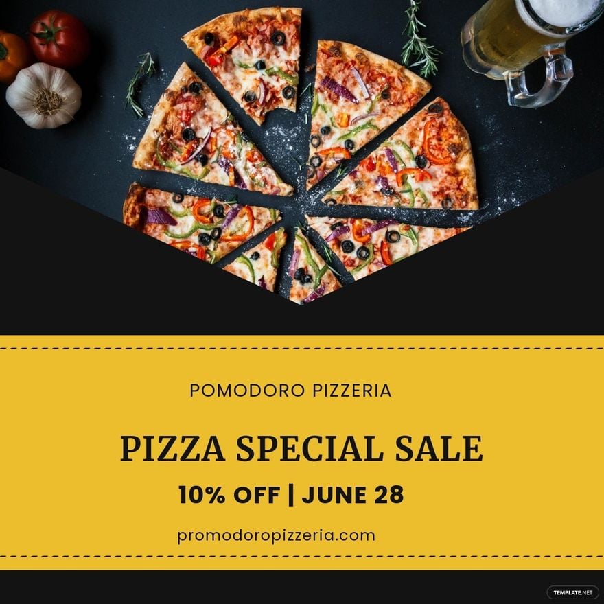 Pizza Special Sale Linkedin Post Template